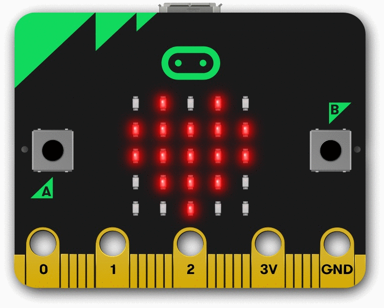 microbit beating heart